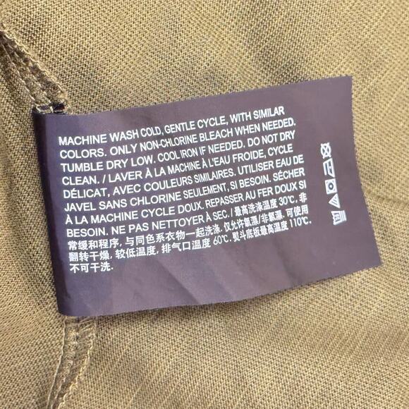 New Theory Vormond Knit Olive Green T-shirt Dress Elastic Tie Waist Women's M - Picture 12 of 13